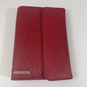Book of Days Red Bi-fold Binder Personal Compact Planner, 6 rings